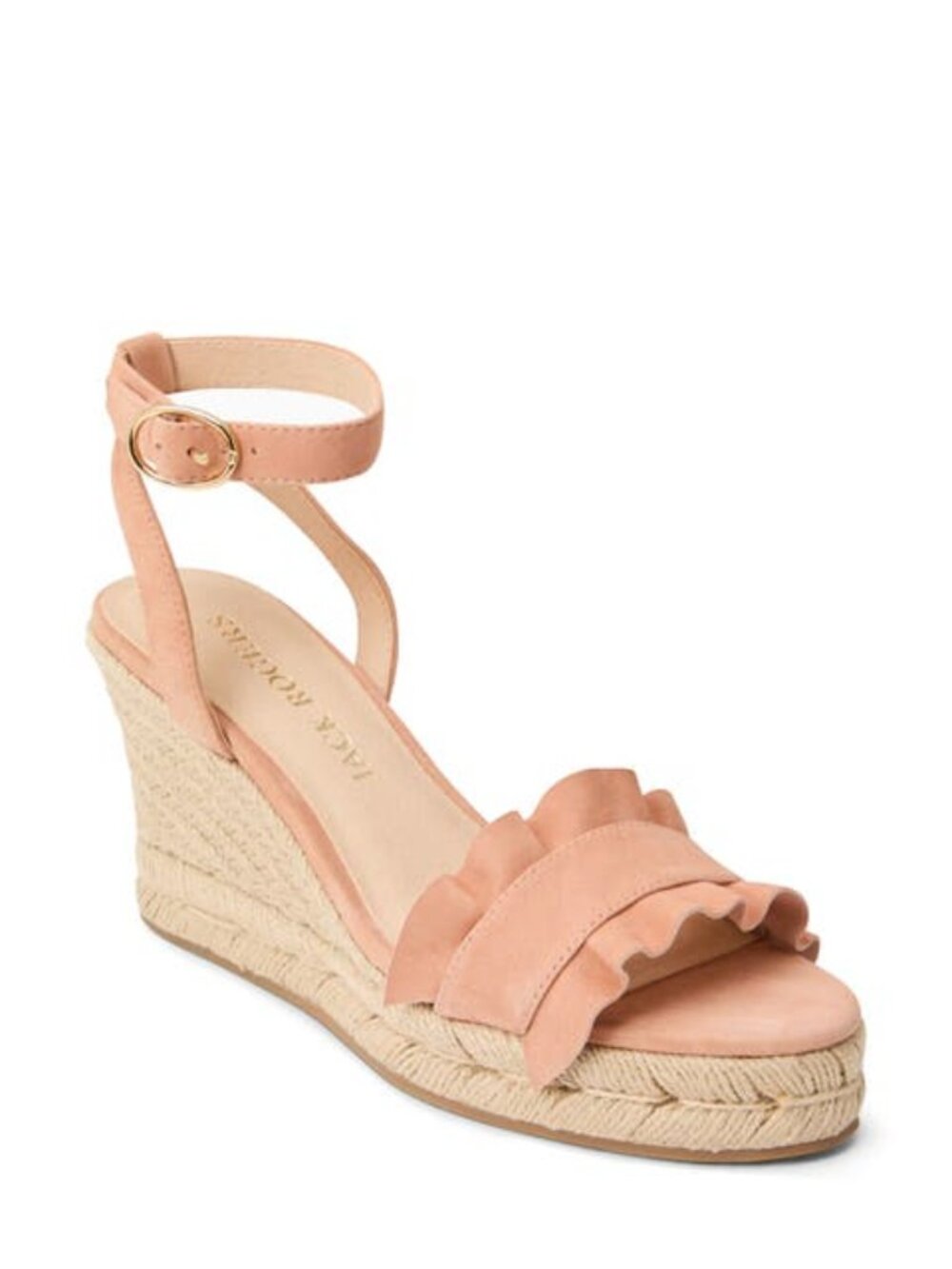 Jack Rogers Rozette Ruffle Wedge Suede 8